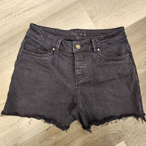 Prana size 2 Organic Cotton women's black distressed shorts - Picture 1 of 6